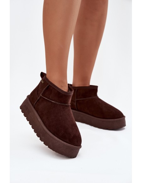 Low Snow Boots On Platform Big Star OO274A101 Chocolate