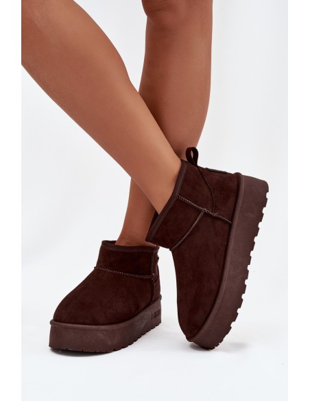 Low Snow Boots On Platform Big Star OO274A101 Chocolate