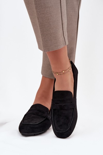 Loafers Moccasins Women's Flat Black Soreline