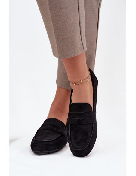 Loafers Moccasins Women's Flat Black Soreline