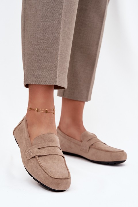 Loafers Moccasins Women's Flat Beige Soreline