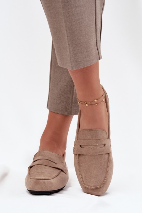 Loafers Moccasins Women's Flat Beige Soreline