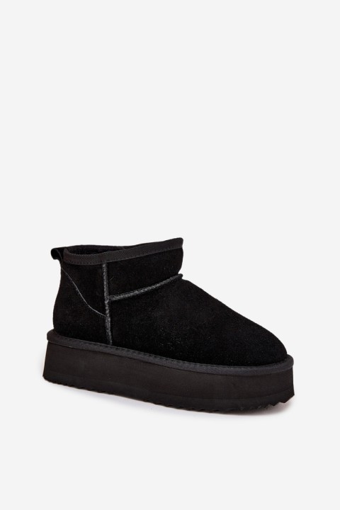 Zomšiniai moteriški sniego batai su platforma Vinceza 97962 juodi