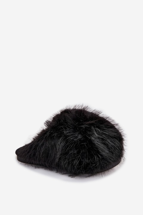 Furry Women's Slippers Black Iseline
