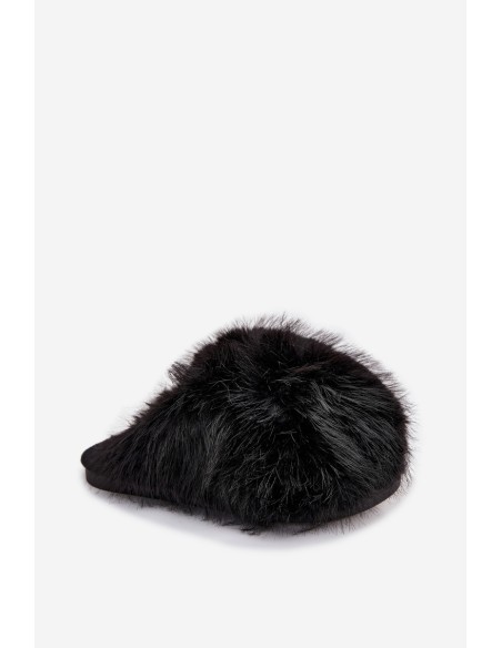 Furry Women's Slippers Black Iseline