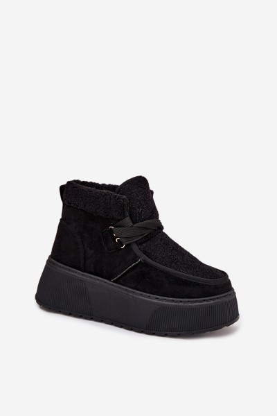 Women's Snow Boots On Platform With Fur Black Florivelle 2