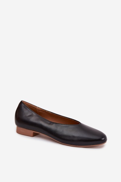 Women's Ballet Flats Made of Eco Leather with Flat Heel Black Olyssia 2