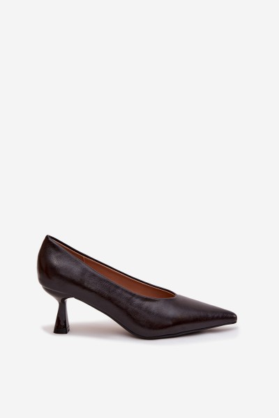 Patent Leather Heels Chocolate Gavrielle