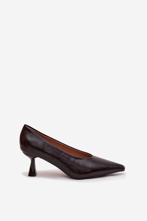 Patent Leather Heels Chocolate Gavrielle