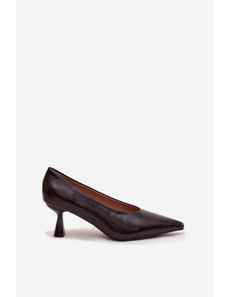 Patent Leather Heels Chocolate Gavrielle