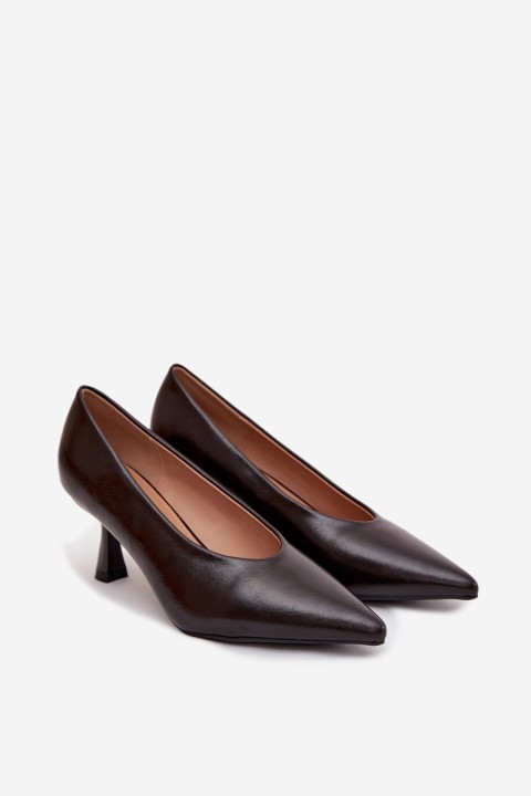 Patent Leather Heels Chocolate Gavrielle