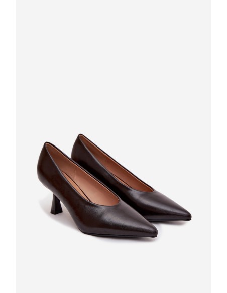 Patent Leather Heels Chocolate Gavrielle