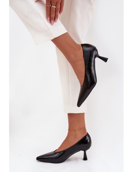 Patent leather high heels black Gavrielle