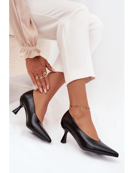 Patent leather high heels black Gavrielle