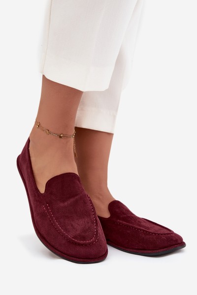 Women's Loafers Made of Eco Suede Flat Bordeaux Miryelle 2