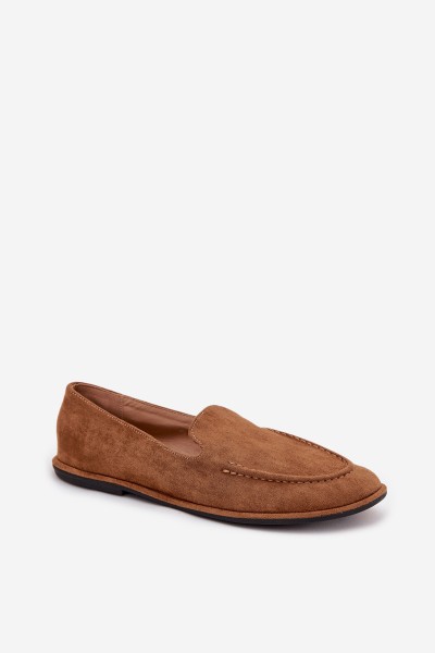 Women's Loafers Made of Eco Suede Flat Camel Miryelle 2