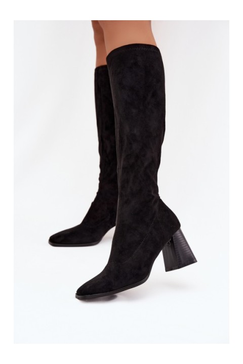 Women's Block Heeled Boots with...