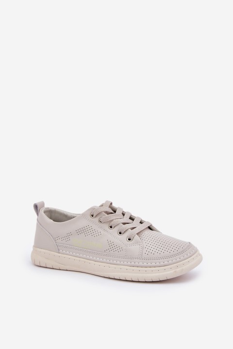 Women's Leather Sneakers Grey Cloesa