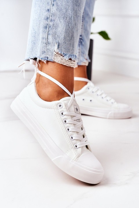 Women's Leather Sneakers White Mega