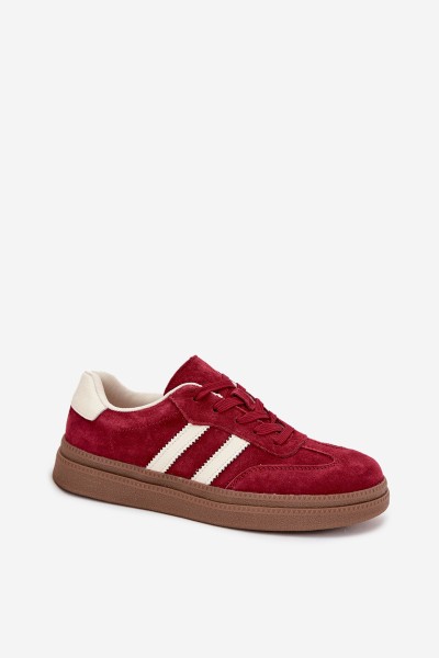 Women's Suede Sneakers on Platform Bordeaux Sylviona 2