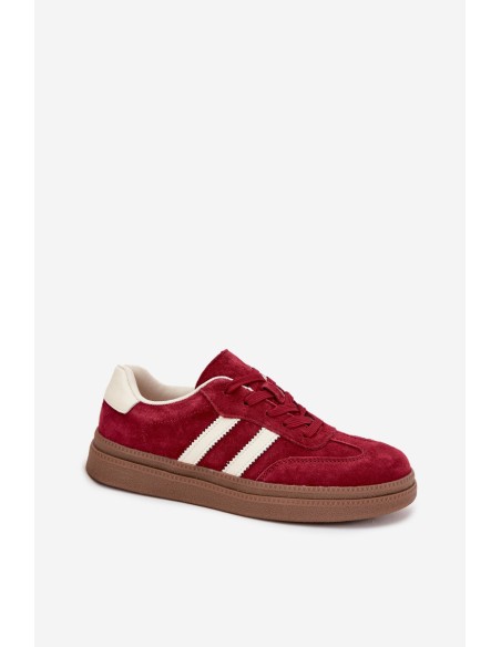 Women's Suede Sneakers on Platform Bordeaux Sylviona