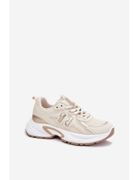 Women's Sneakers On A Chunky Sole Beige Davira