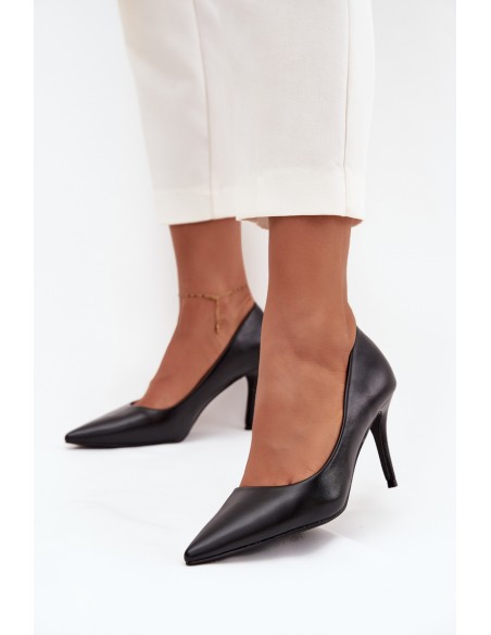 Women's Heels Made of Eco Leather Black Sivana