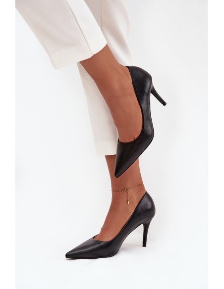 Women's Heels Made of Eco Leather Black Sivana