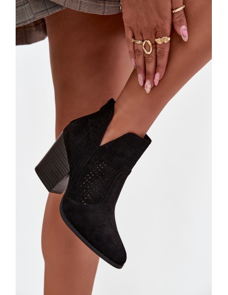 Perforuoti moteriški aulinukai iki kulno S.Barski HY51-060 juodi