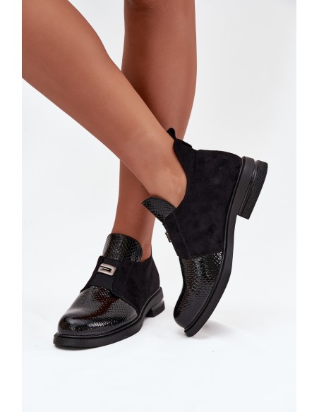 Patent Low Women's Boots Heeled Insulated Vinceza 58560 Black