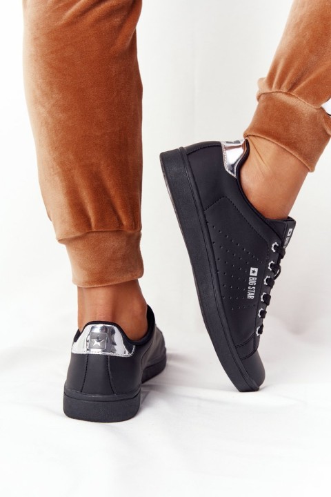 Moteriški odiniai sportbačiai BIG STAR DD274586 juodi-sidabriniai