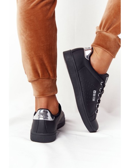 Moteriški odiniai sportbačiai BIG STAR DD274586 juodi-sidabriniai