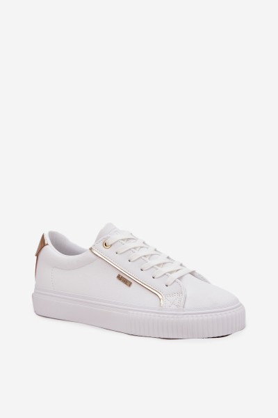 Women's Sneakers Made Of Eco Leather Big Star SS274026 White-Gold 2
