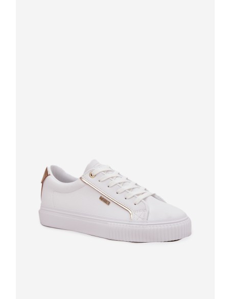 Women's Sneakers Made Of Eco Leather Big Star SS274026 White-Gold