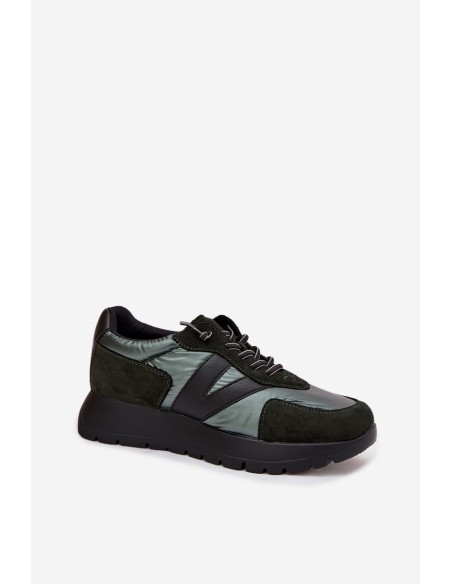 Women's Sneakers on Platform Vinceza 58561 Dark Green