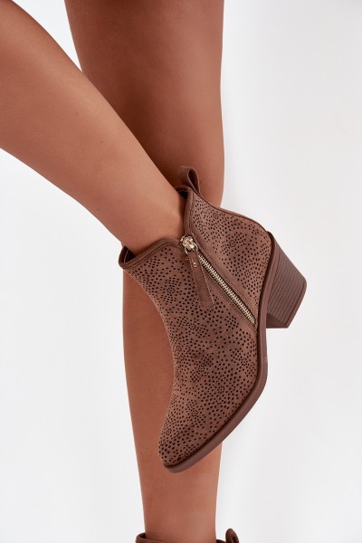 Moteriški kaubojiški aulinukai su kulnu S.Barski HY52-538 rudi