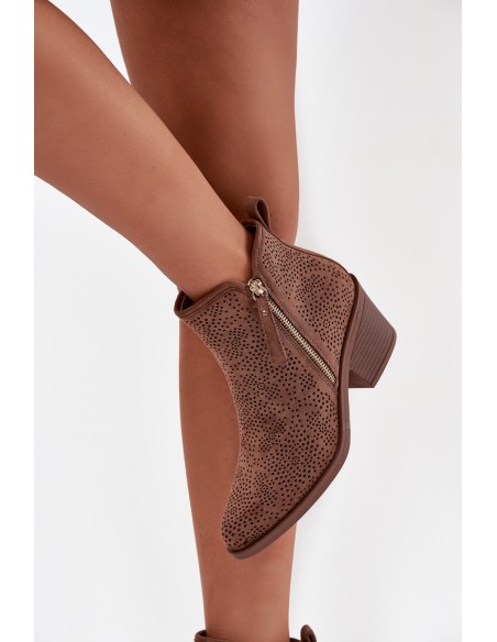 Women's Cowboy Boots on Heel S.Barski HY52-538 Brown