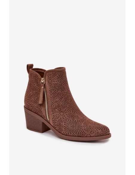 Women's Cowboy Boots on Heel S.Barski HY52-538 Brown