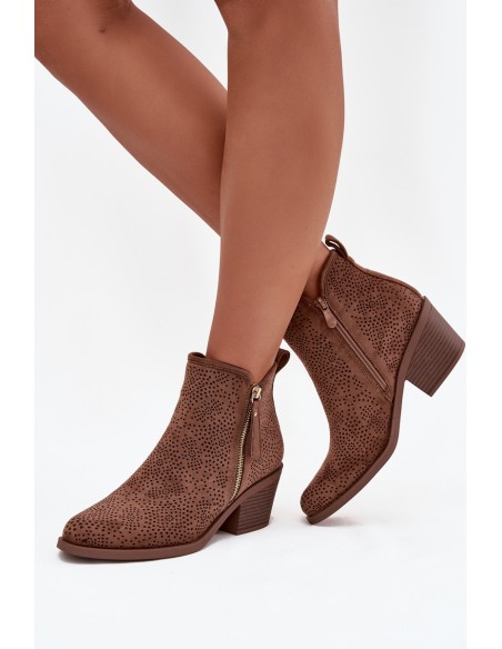 Women's Cowboy Boots on Heel S.Barski HY52-538 Brown