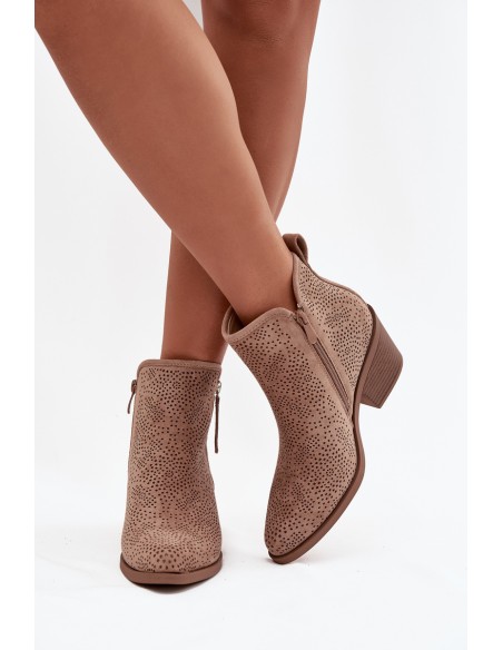 Women's Cowboy Boots with Heel S.Барски HY52-538 Beige