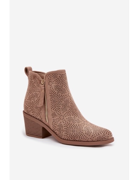 Women's Cowboy Boots with Heel S.Барски HY52-538 Beige