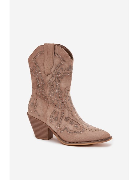 Women's Cowboy Boots With Embellishment Beige Arlissima