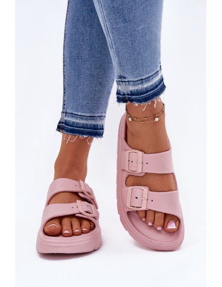 Women's Foam Platform Slippers Pink Melorea