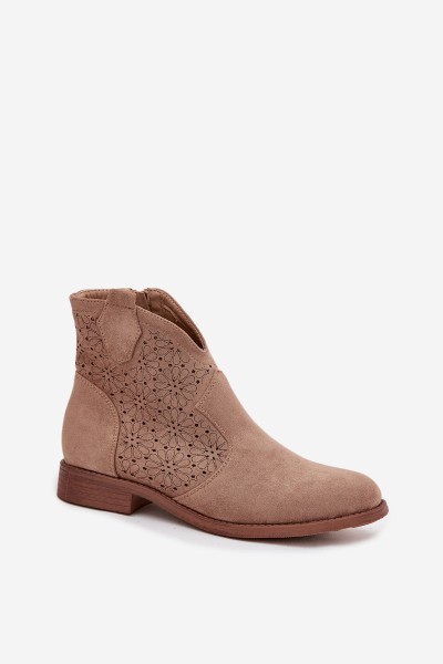 Women's Ankle Boots On Flat Heel S Barshi HY52 532 Beige 2