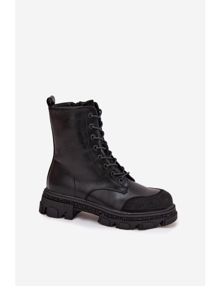 Women's Work Boots with Lining with Decoration S.Barski HY42-982 Black