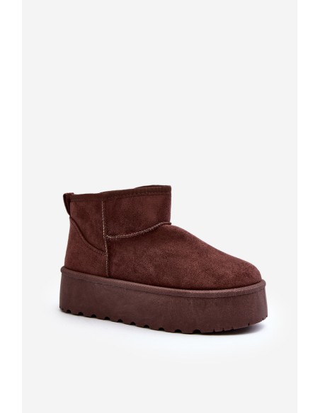 Suede Platform Snow Boots Brown Corcoran