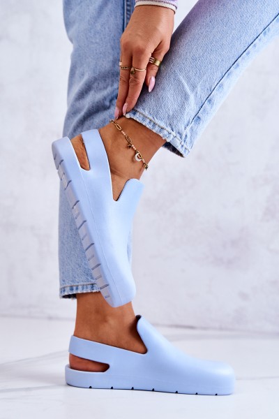 Fashionable Rubber Clogs Blue Meriko