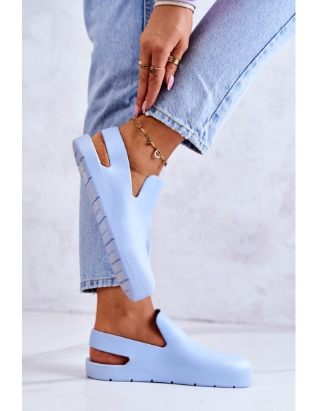 Fashionable Rubber Clogs Blue Meriko