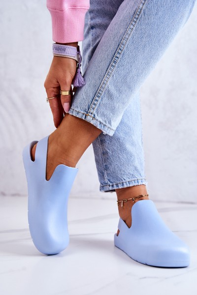 Fashionable Rubber Clogs Blue Meriko 2