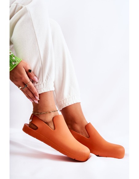 Fashionable Rubber Clogs Orange Meriko
